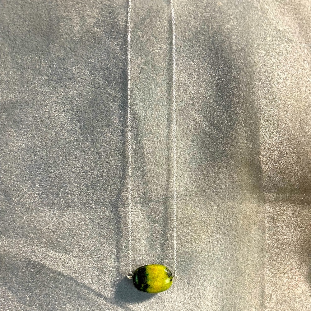 Green Love Stone Necklace 😍